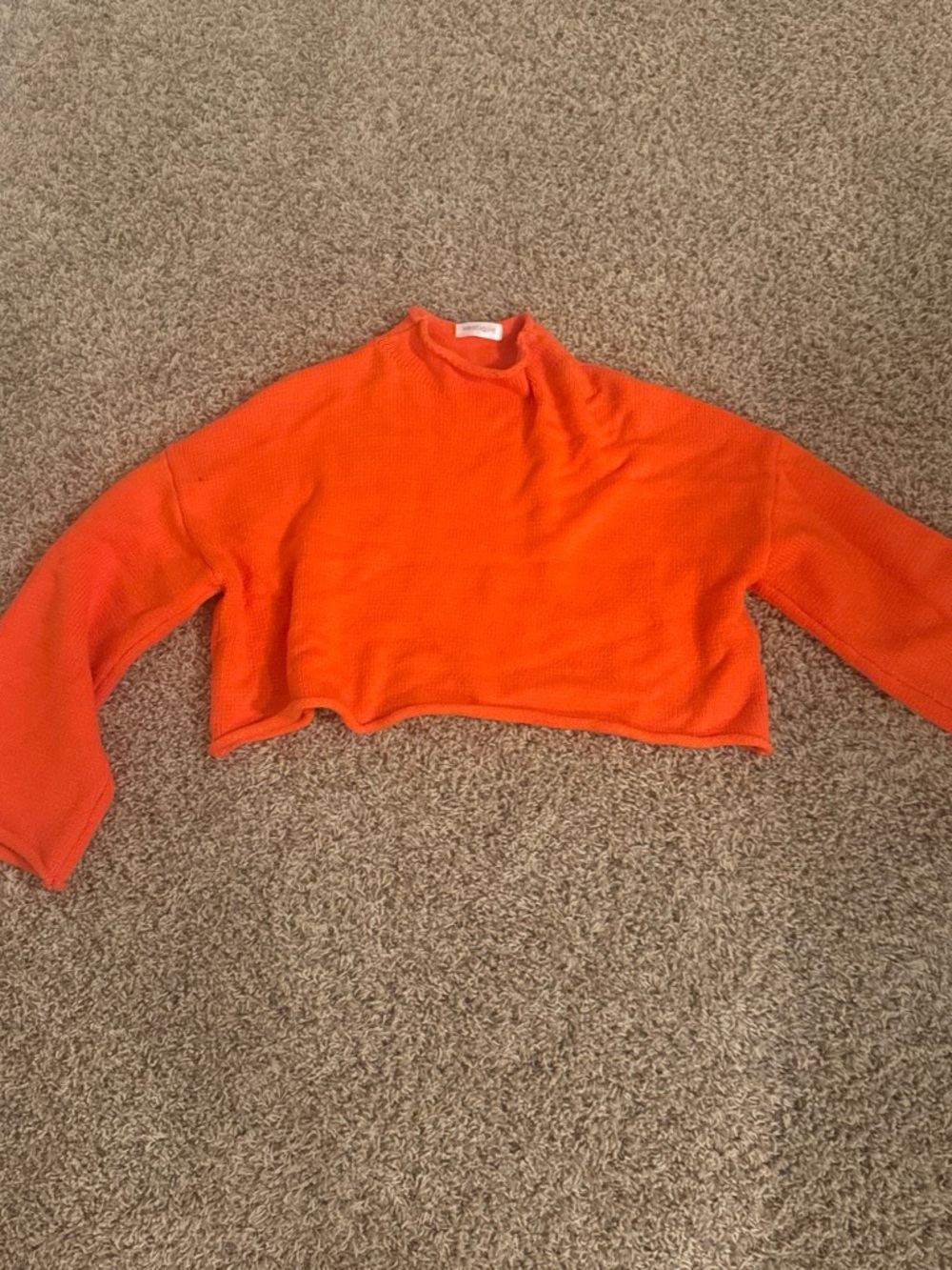 vestique Bright Orange Knit Top